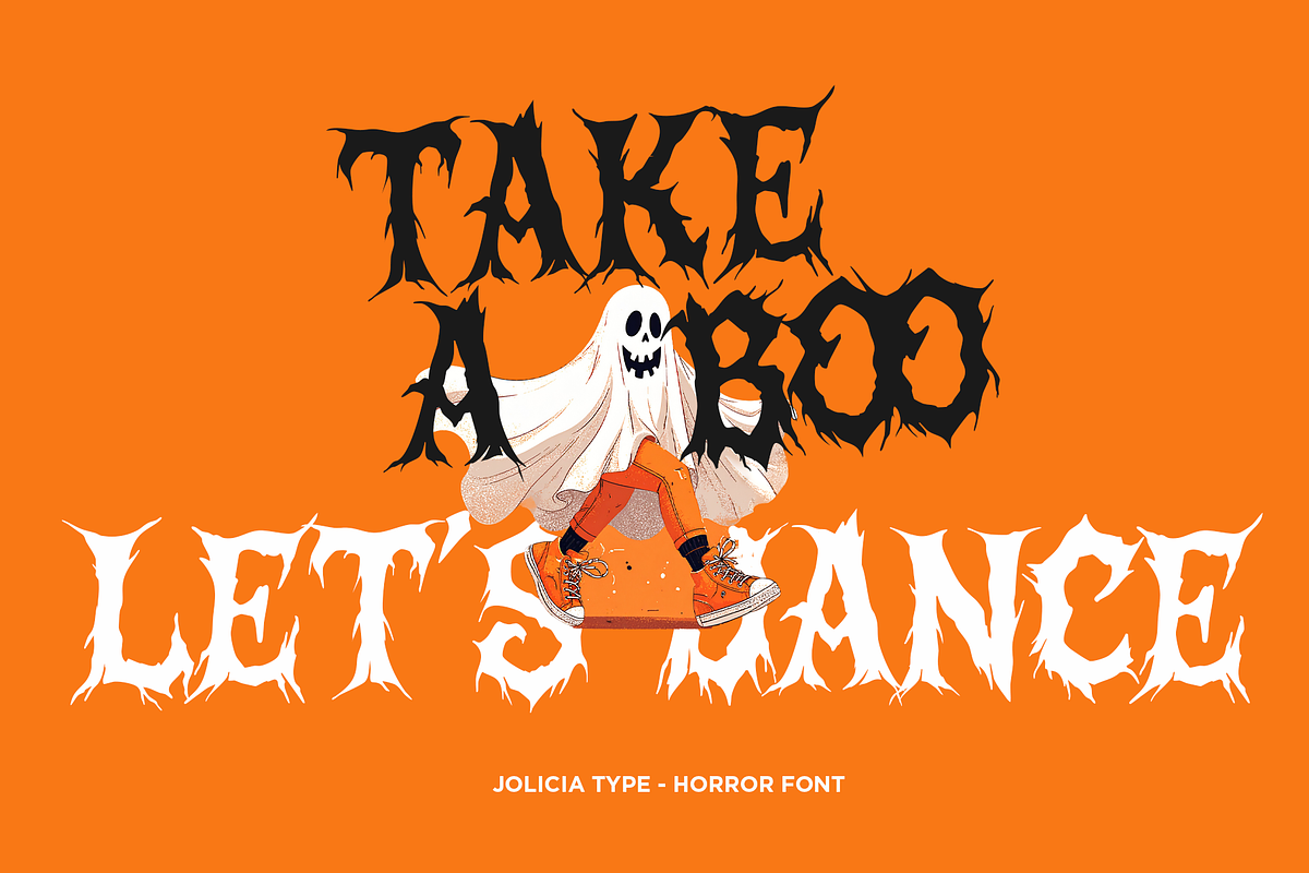 Spooky Party Club | Halloween Horror, a Blackletter Font by Jolicia Type (Photo 4 of 14)