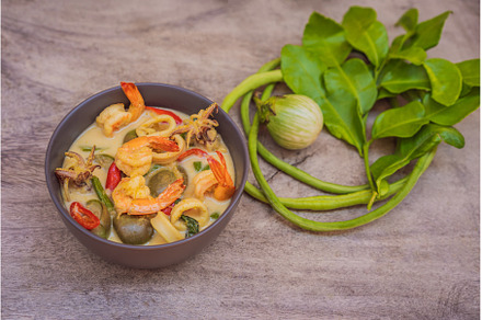 Thai food chicken green curry on, a Food & Drink Photo by Elizaveta Galitskaya