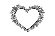 Floral Heart Frame SVG Bundle, an Illustration by Designs_River (Thumbnail 9 of 31)