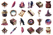 Elegant Spooky Watercolor Set PNG, an Illustration by SinaCreation (Thumbnail 2 of 7)