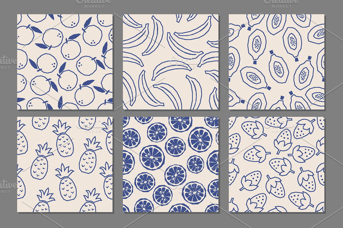 Modern Fruit Seamless Pattern Bundle, a Pattern Graphic by C Design Studio (Photo 23 of 24)