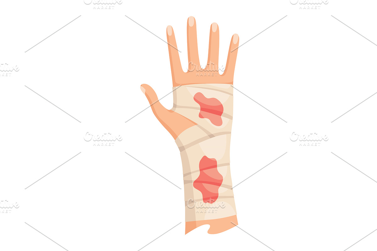 Hands injured skin and, an Object Illustration by Things for designers