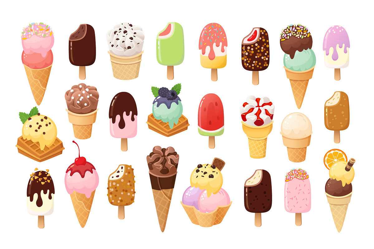 80 Ice Creams + Constructor Elements, an Illustration by Moonery's (Photo 8 of 9)