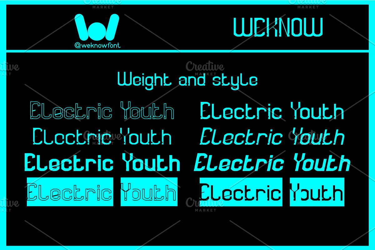 Electric Youth font, a Font by weknow (Photo 8 of 8)