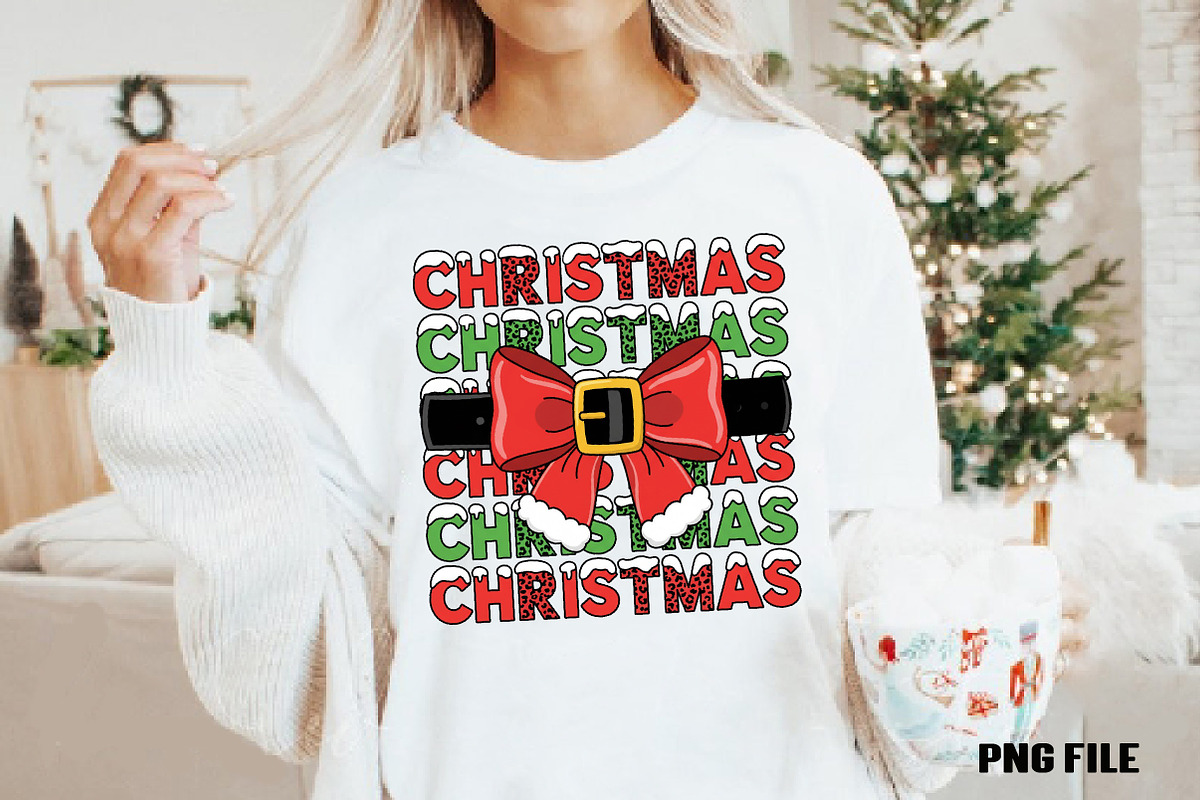 Christmas And Bow PNG, an Illustration by DreamCafeArt (Photo 3 of 4)