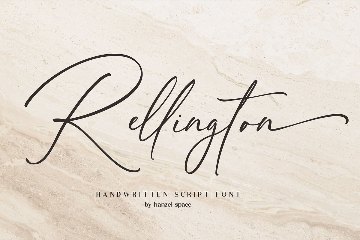 Rellington Handwritten Script Font, a Script Font by HanzelSpace Studio (Photo 2 of 10)