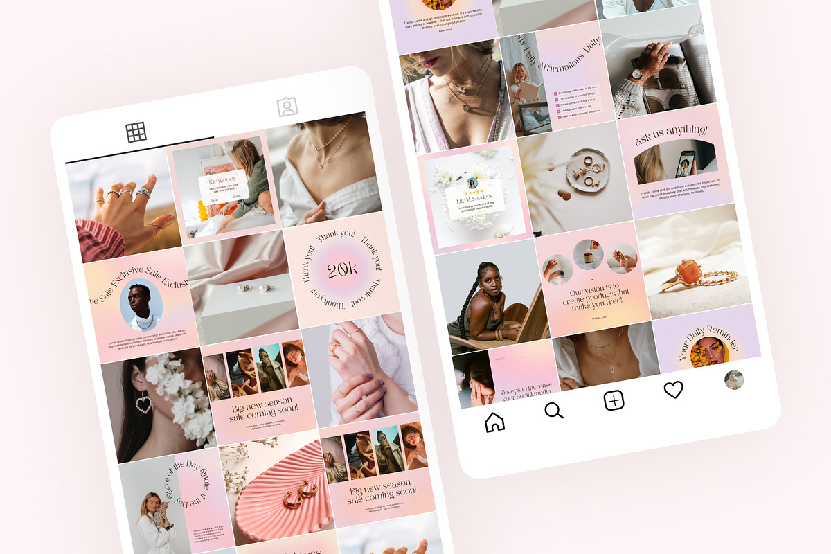 Pink Pastel Gradient Instagram CANVA, a Social Media Template by Alice Store (Photo 8 of 8)