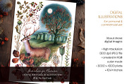 Stonehenge Nature Digital Postcards, an Animal Illustration by The Dutch Lady Designs (Thumbnail 4 of 7)