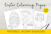 Easter Colouring Pages, an Illustration by Doodle Dibs (Thumbnail 1 of 4)
