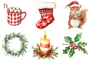 Woodland Christmas Animals Clipart, a Seasonal Illustration by CitraGraphics (Thumbnail 4 of 6)