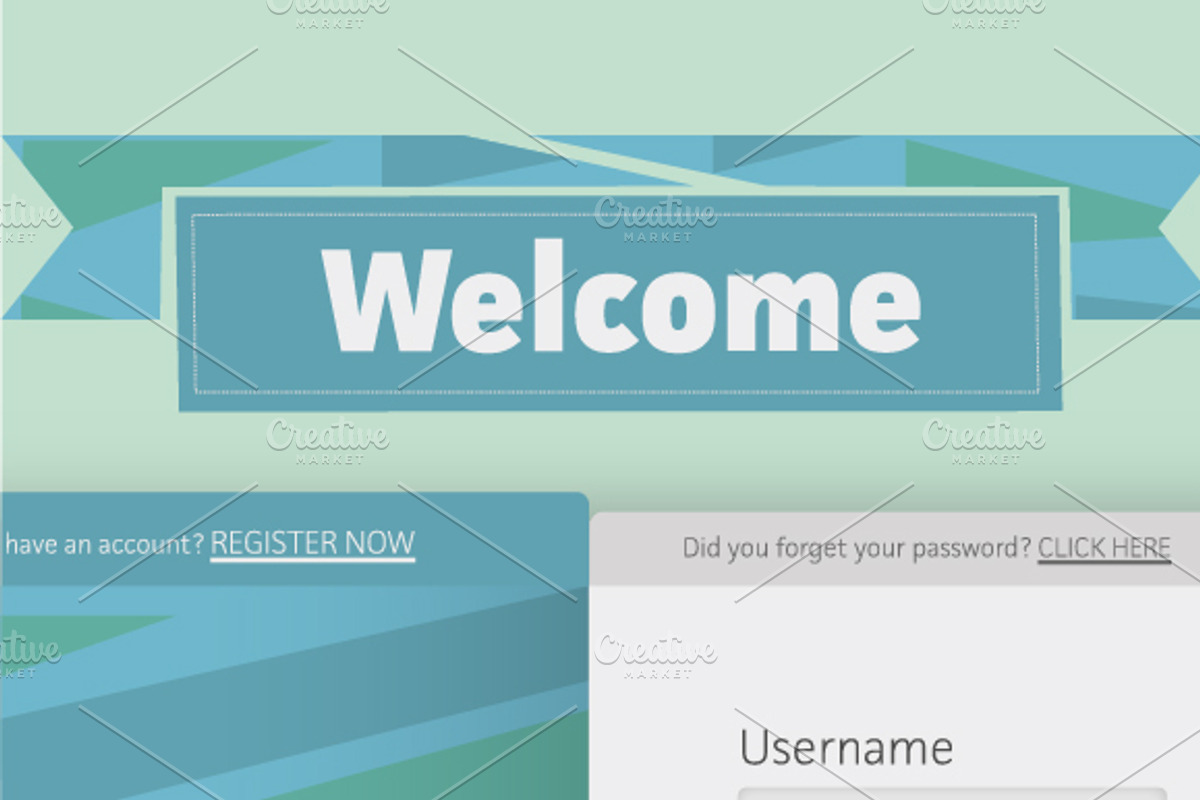 Login Screen Template (AI, EPS), a Templates & Theme by SUBCUTANEO STORE