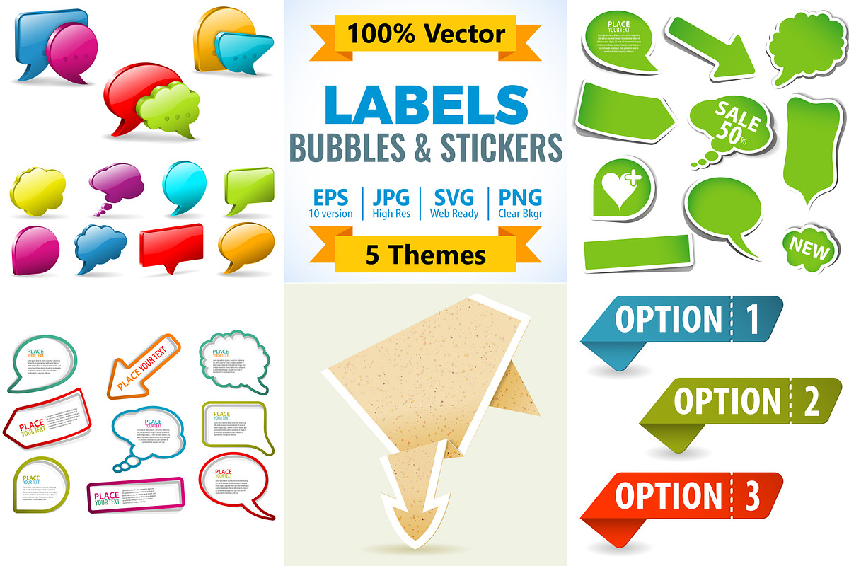 Speech Bubbles, Social Media Sticker, a Decorative Illustration by TAlex (Photo 1 of 7)