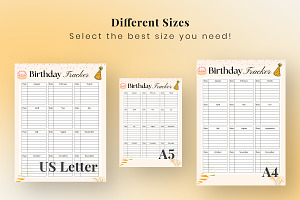 Printable Birthday List