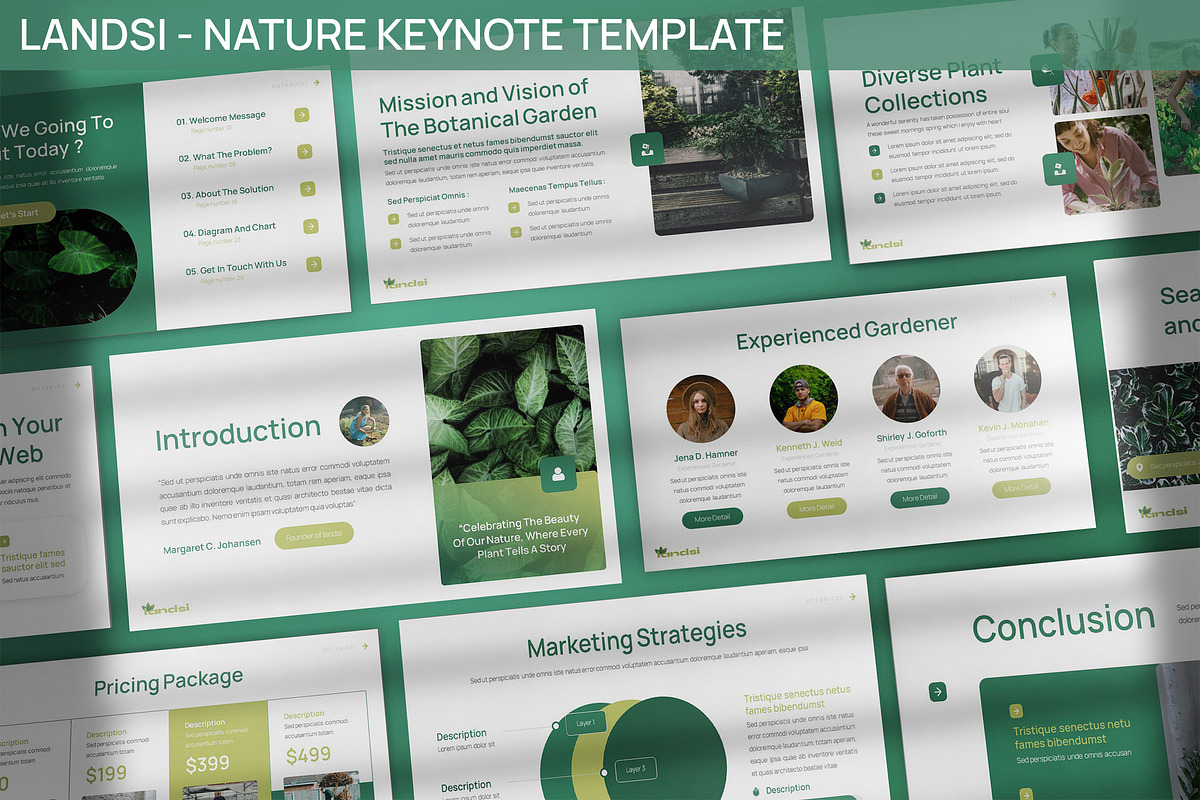 Landsi - Botanical Keynote Template, a Presentation Template by SlideFactory (Photo 1 of 4)