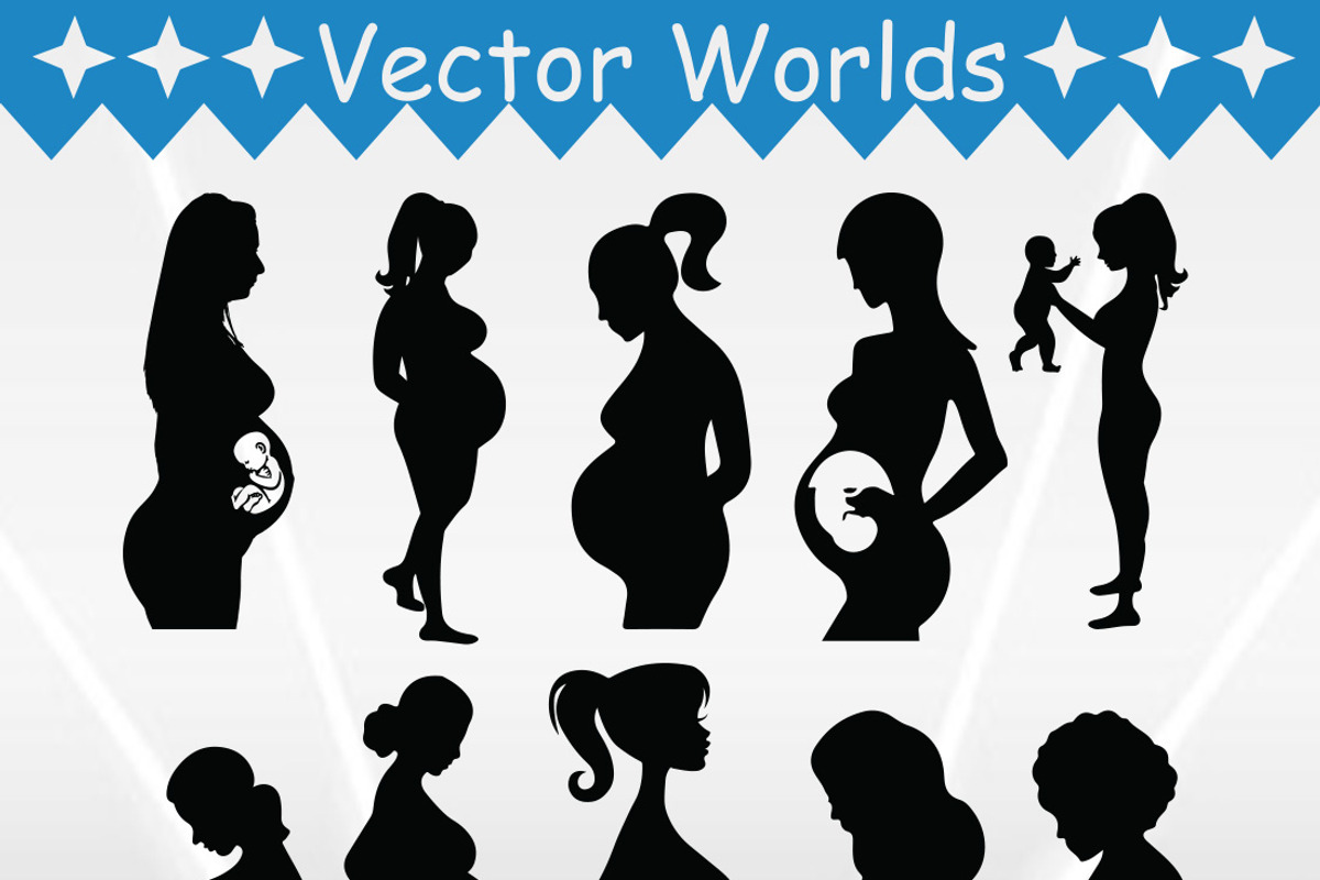 Pregnant Woman With Baby Svg, an Object Graphic by VectorWorlds (Photo 3 of 3)