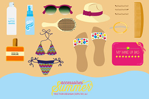 Vector Summer Accessories