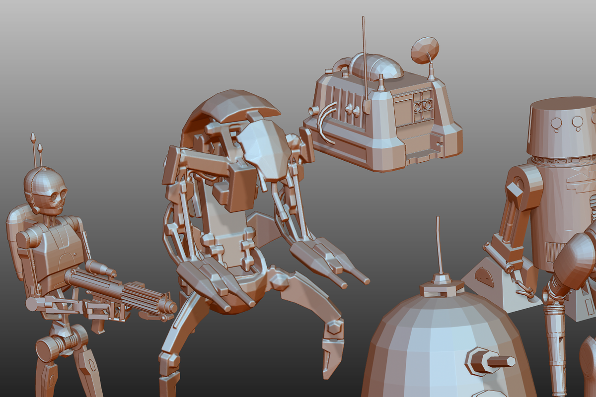 STAR WARS DROIDS PACK low poly, a Characters & Person 3D Model by 2$ SHOP (Photo 11 of 16)