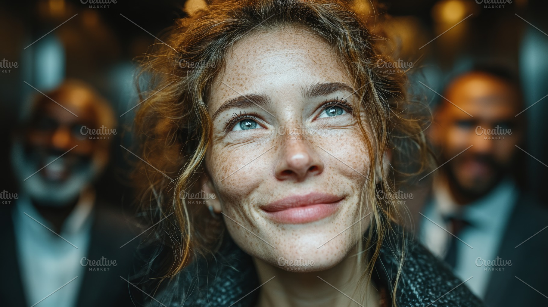 A joyful group of diverse individuals smiling in a candid indoor setting, a Person Photo by AS photostudio