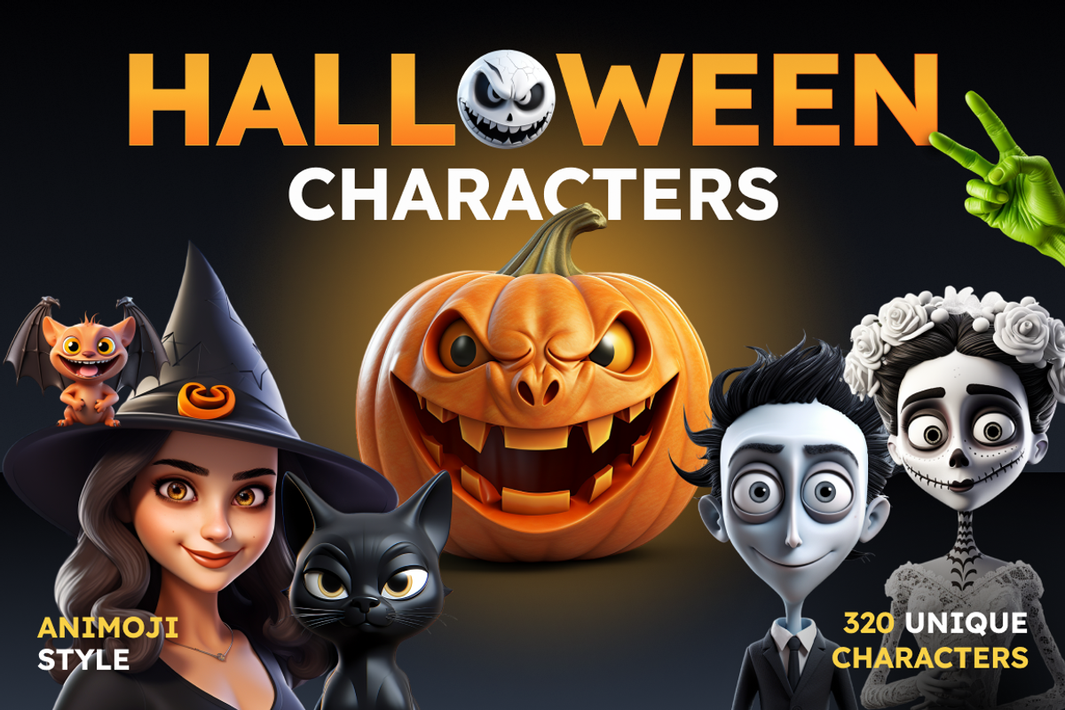 320 Elements Halloween Characters, a Characters & Person 3D Model by Digital Blood (Photo 1 of 15)