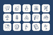 Weather Doodle Art Set, an Outline Icon by Vectors Market (Thumbnail 5 of 8)
