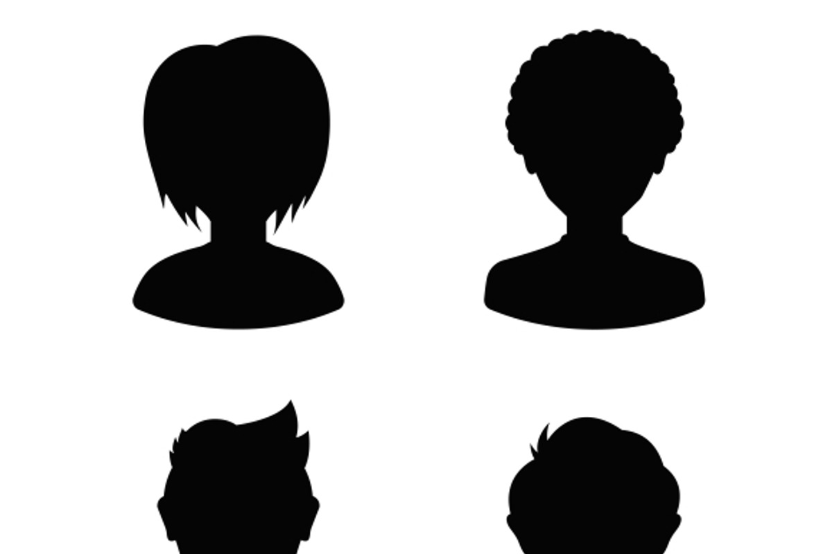 Avatar profile silhouettes, an Icon by Microvector
