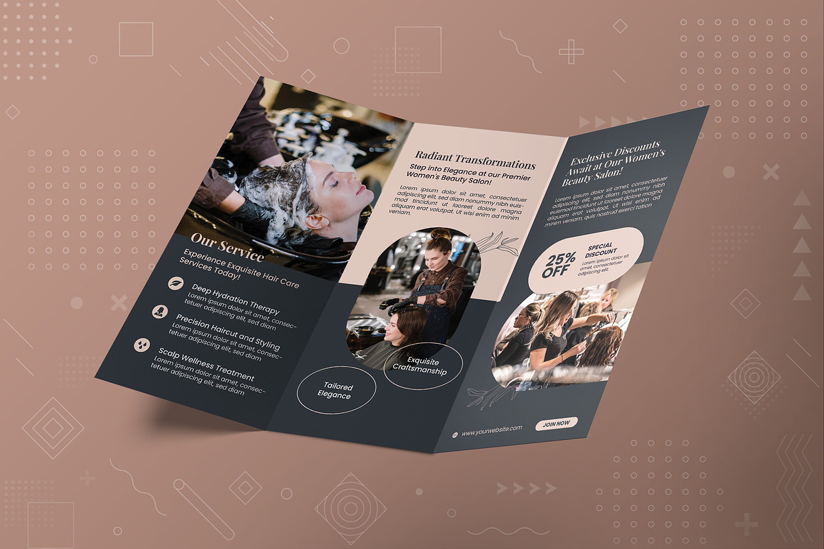 Beauty Salon Trifold Brochure, a Brochure Template by Fannan Studio (Photo 2 of 3)