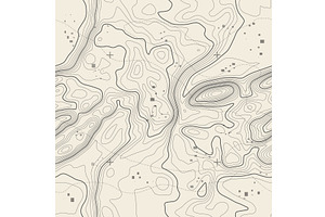 Seamless vector topographic map, a Pattern Graphic by RDShop