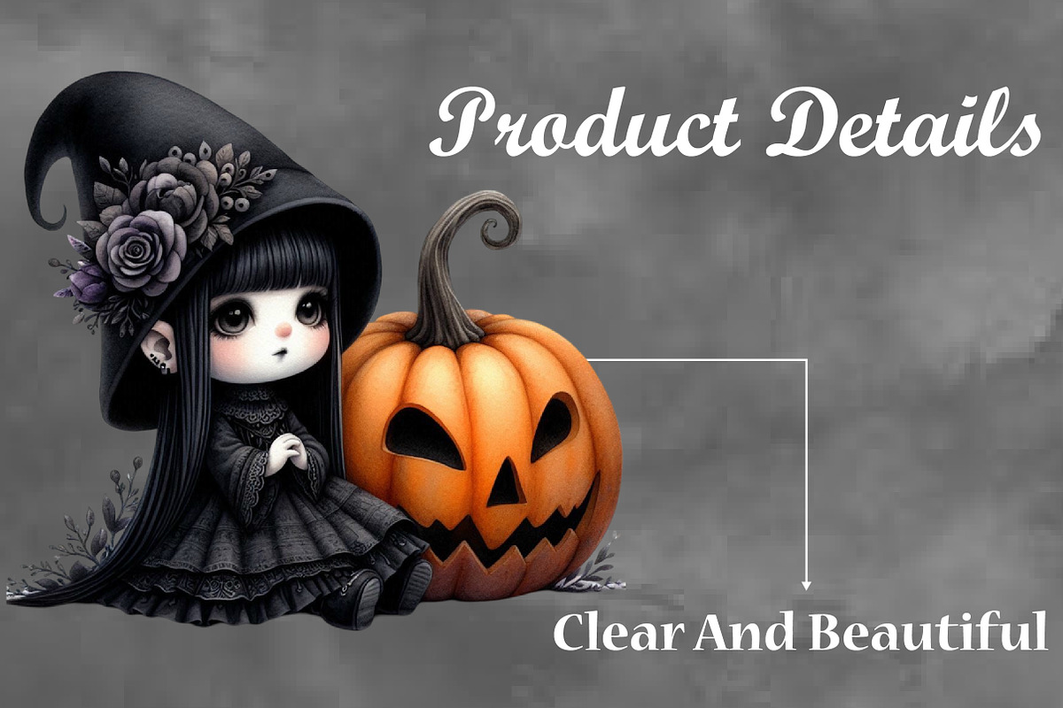 Halloween Cute Witch Sublimation, a Seasonal Illustration by Craft Nest (Photo 3 of 5)