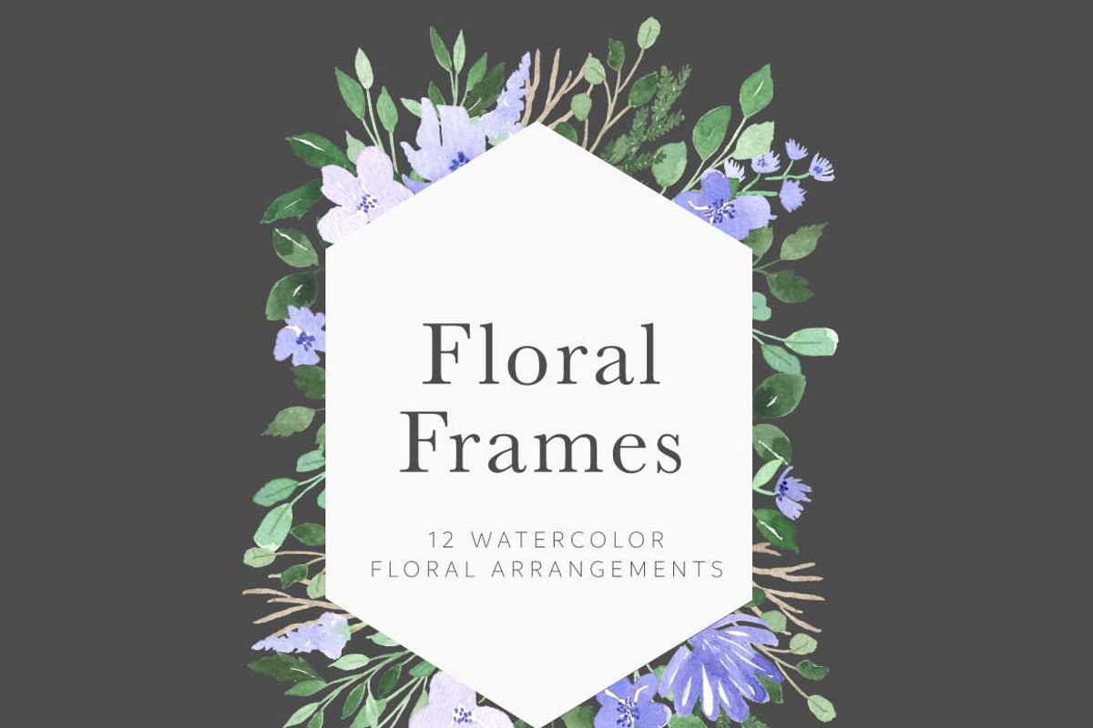 Violet Florals & Greenery Leaves, an Illustration by Momo Studio (Photo 2 of 19)