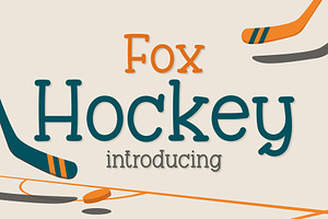 Fox Hockey Font, a Slab Serif Font by Fox7 By Rattana