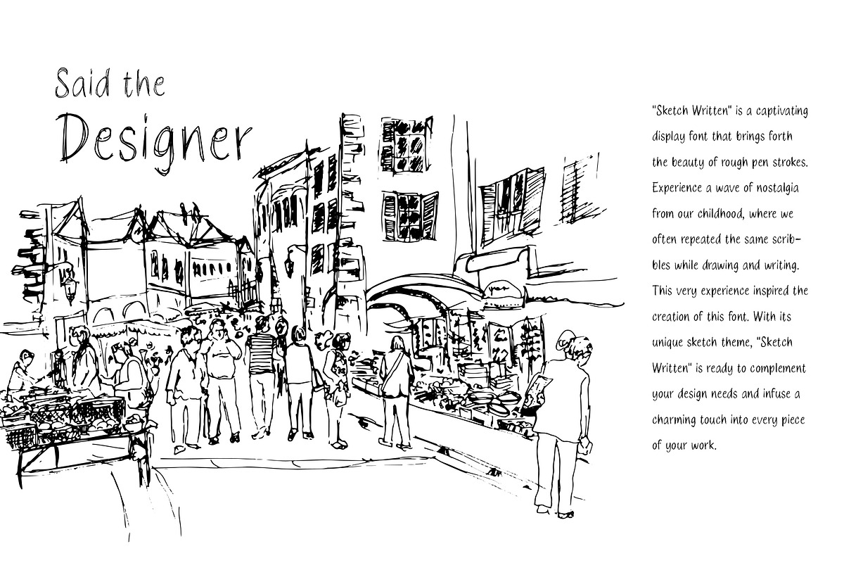 Sketch Written Display Font, a Handwritten Font by Tera Asset Garage (Photo 5 of 8)