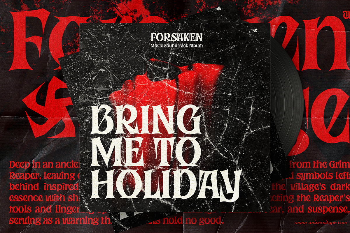 UT Forsaken Village - A Scary Font, a Serif Font by Universitype (Photo 6 of 12)