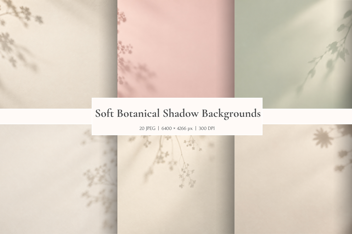 Soft Botanical Shadow Backgrounds, a Background Graphic by MarisoArt (Photo 1 of 5)
