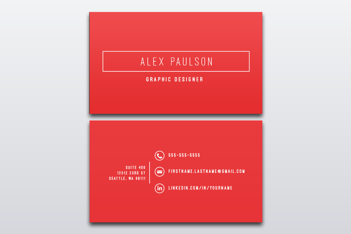 Modern Minimal Business Card 001, a Business Card Template by Nonaglyph Design (Photo 2 of 4)