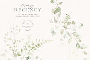 Watercolor Floral Green Ivy Leaf Set, a Decorative Illustration by Veris Studio (Thumbnail 7 of 15)