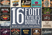 16 Font Families Bundle, a Script Font by VozzyStock (Thumbnail 1 of 17)