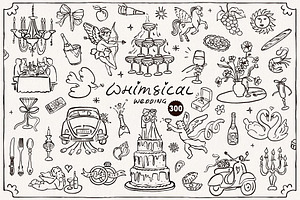 Whimsical Wedding Clipart Collection