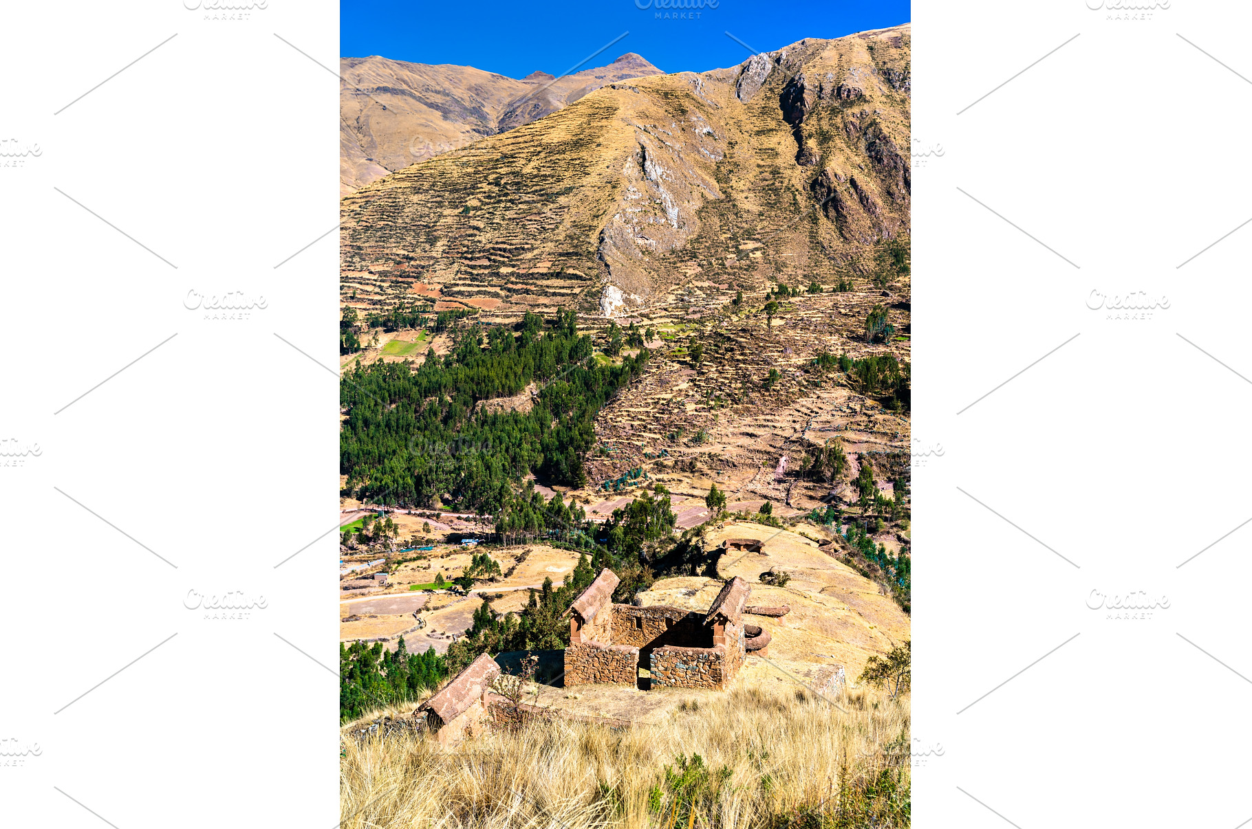 Machu Pitumarca ancient Inca town in, an Architecture Photo by Leonid Andronov