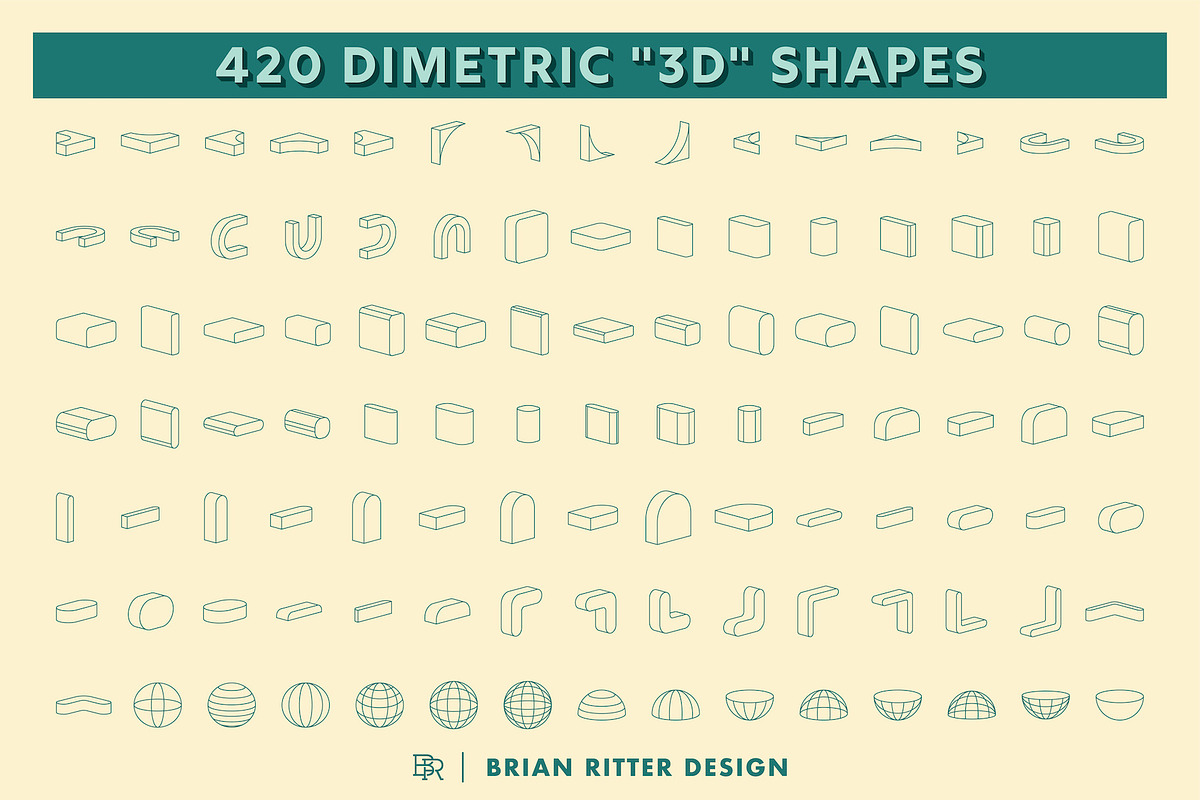 Dimetric 3D Toolkit, a Shape Add-On by Brian Ritter Design (Photo 6 of 11)