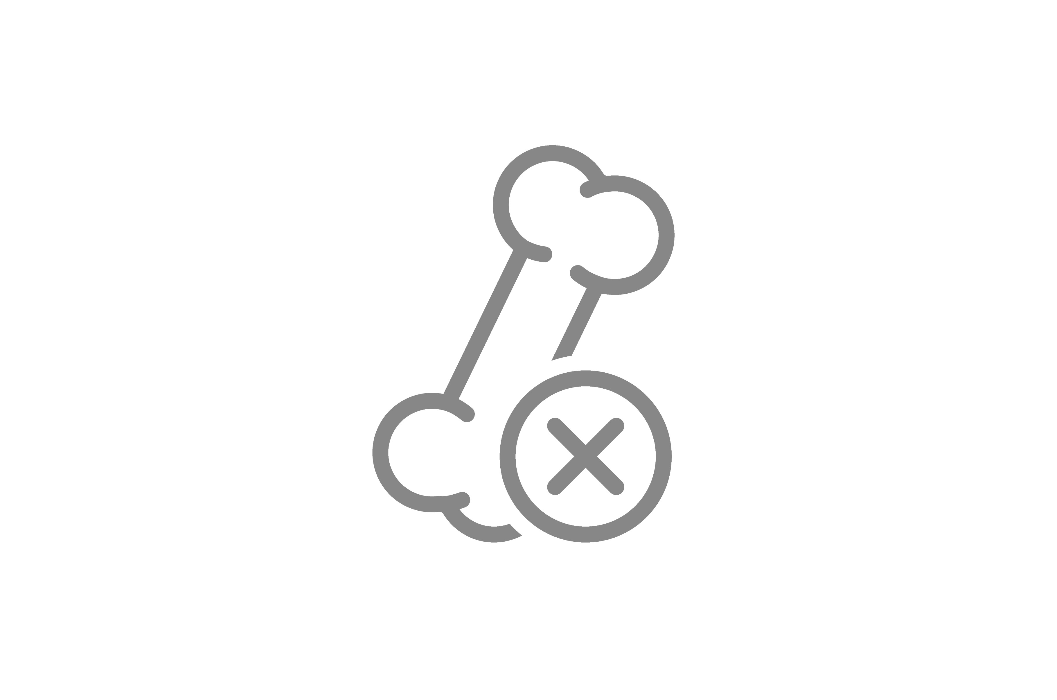 Human bone with crosscheck mark line, an Object Illustration by GraphiShop