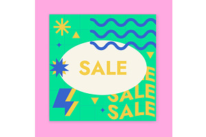 Design with Graphic Memphis Element, an Illustration by the8monkey