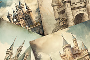Medieval Castles Digital Papers, a Background Graphic by Fun Digital (Thumbnail 5 of 6)
