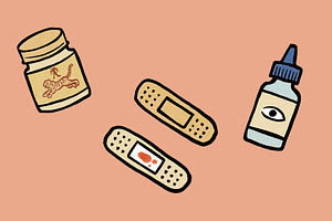 Medical care illustrations, a Healthcare Illustration by Yuelan