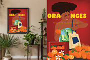 Orange Farm x2 Posters Prints, a Food Illustration by Phathudesignsshop (Thumbnail 3 of 3)