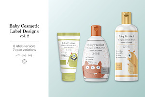 Baby Cosmetic Label Designs vol. 2