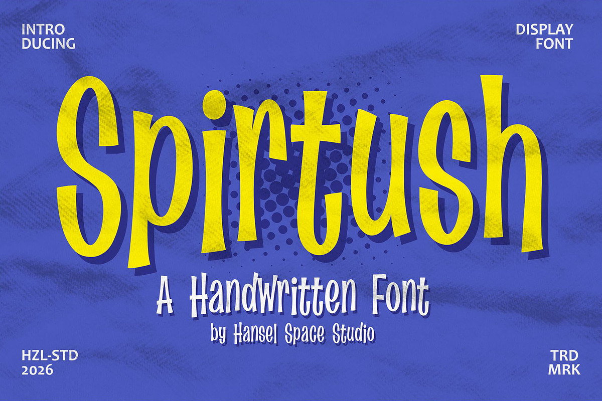 Spirtush - A Handwritten Font, a Handwritten Font by HanzelSpace Studio (Photo 1 of 7)