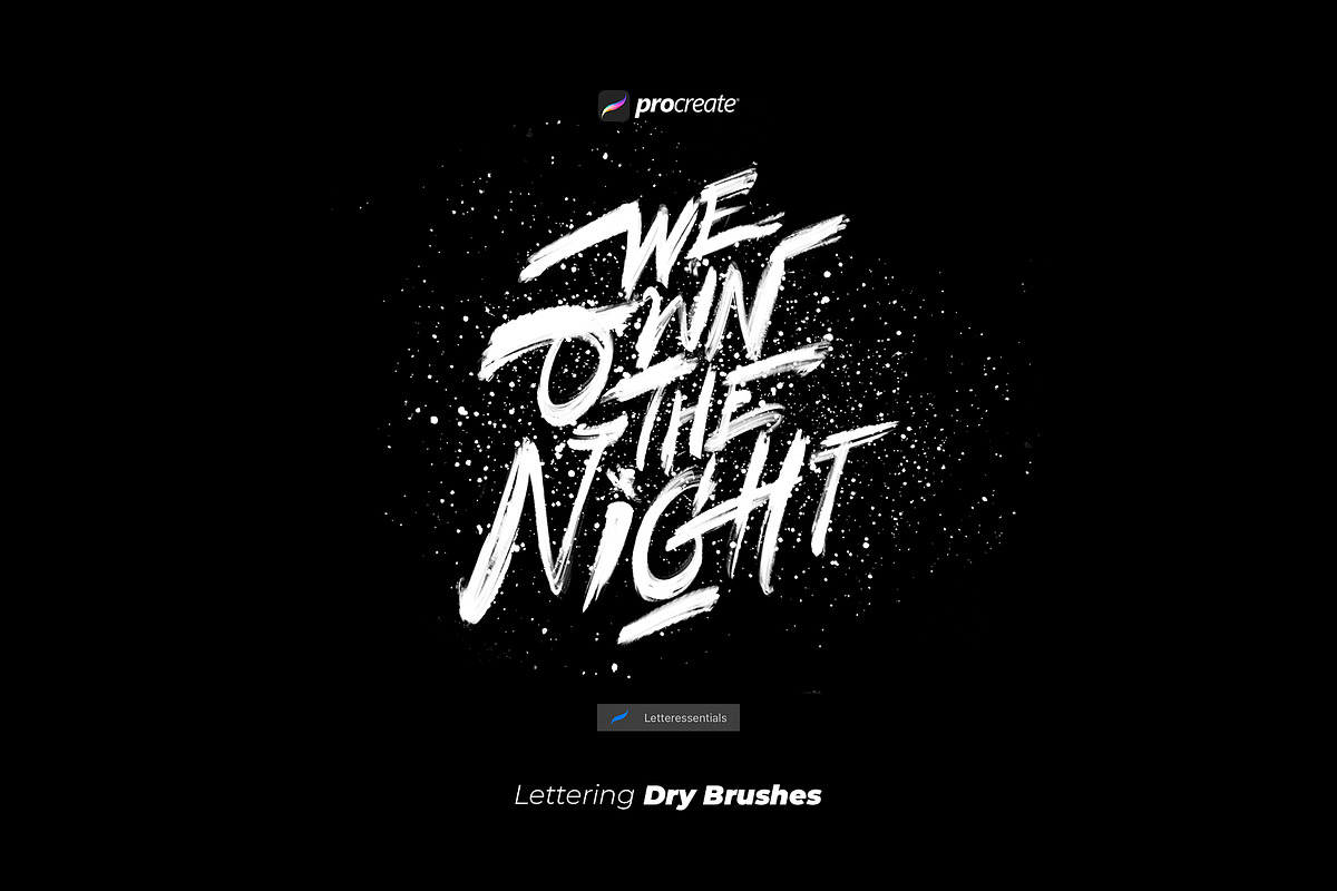 Lettering Brushes Procreate, a Brush Add-On by n.A Studio (Photo 6 of 9)