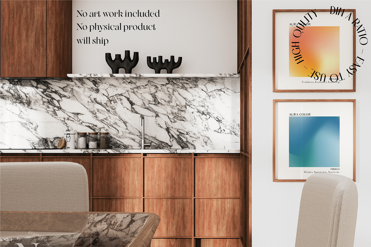 Frame mockup bundle in kitchen scene, a Product Mockup by N digital designs (Photo 2 of 5)
