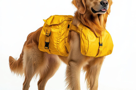Golden Retriever dog wearing a golde, an Animal Photo by Pixeness