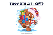 Set of Cartoon Teddy Bears 01., an Animal Illustration by KENO Mascots (Thumbnail 2 of 7)